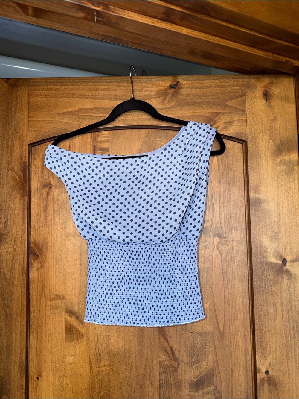 Light Blue Polka Dot Ruffle Mini Skort Set - Picture 5 of 5
